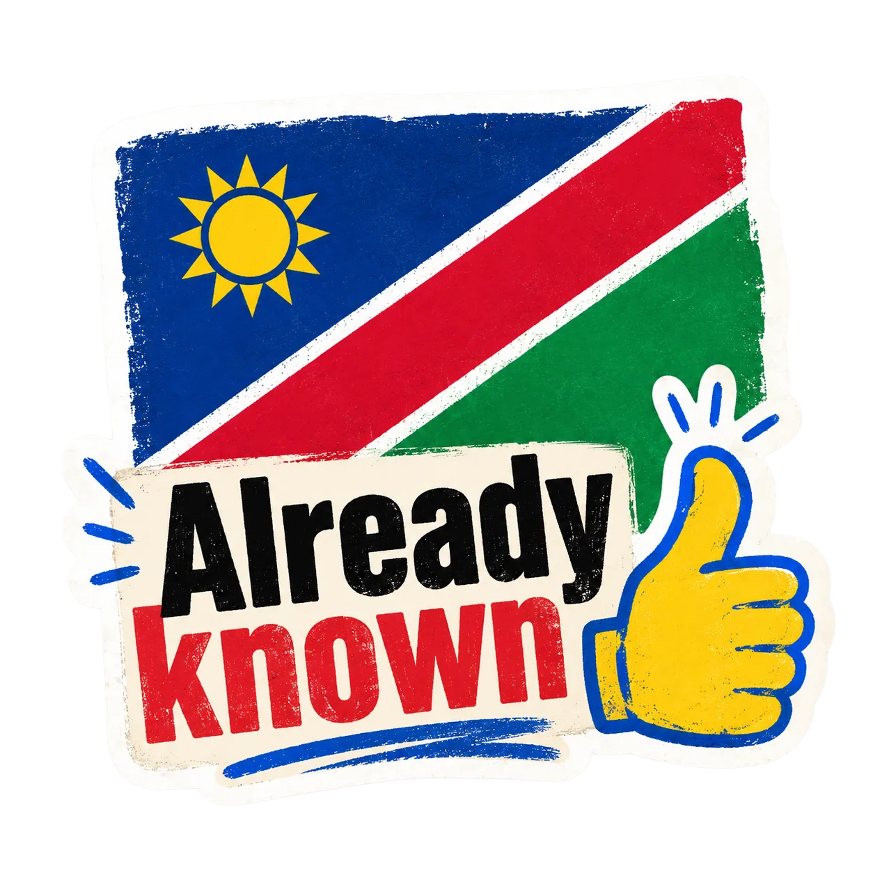 Already known Namibia sticker